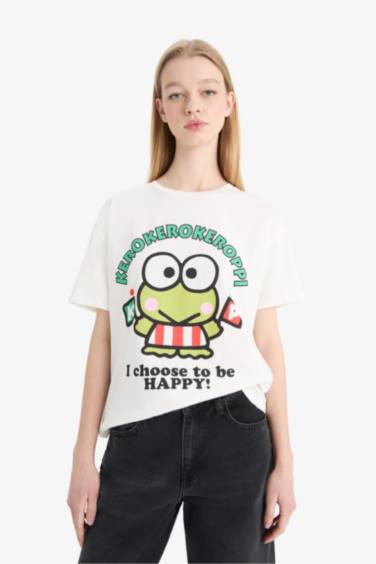 Hello Kitty Oversize Wide Pattern Printed T-Shirt