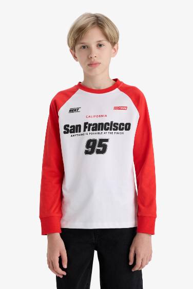 Boy Crew Neck Printed Long Sleeve T-Shirt