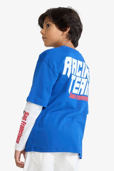 Boy Oversize Fit Crew Neck Printed T-Shirt