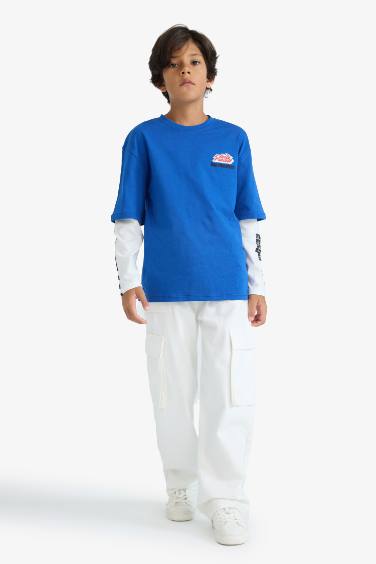 Boy Oversize Fit Crew Neck Printed T-Shirt