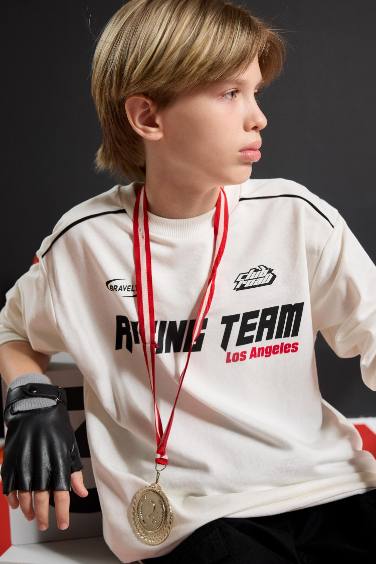 Boy Crew Neck Printed Sweatshirt