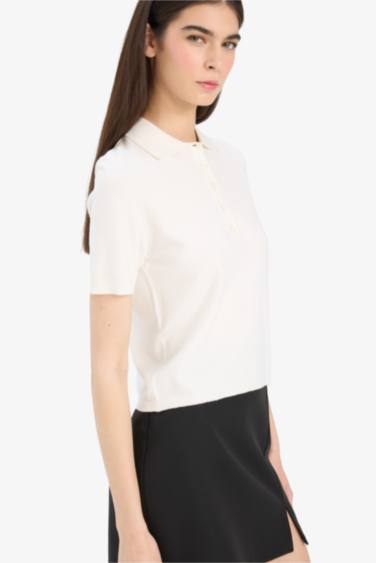 Slim Fit Polo Collar Knitwear Pullover