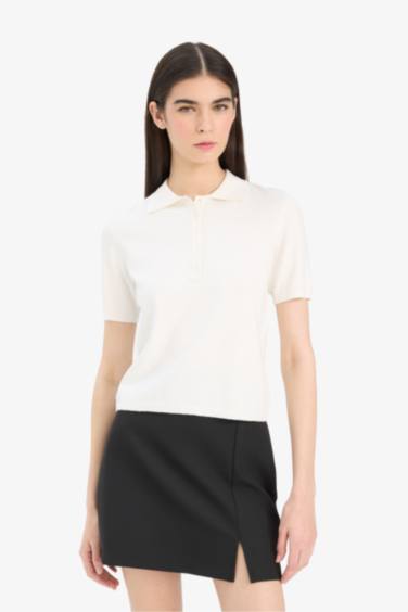 Slim Fit Polo Collar Knitwear Pullover