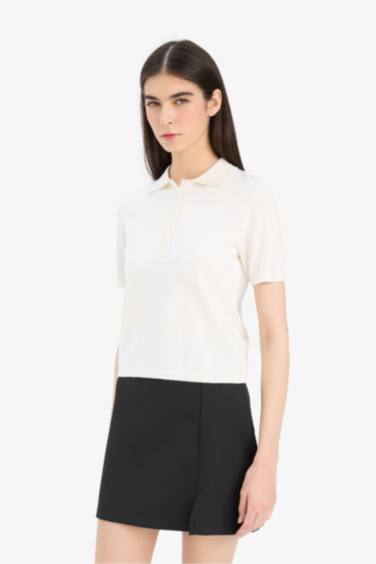 Slim Fit Polo Collar Knitwear Pullover