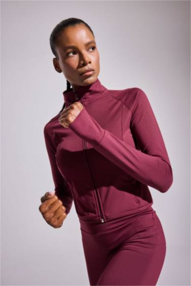 Slim Fit High Neck Soft Hairy Inside Cardigan