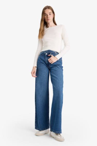 Wide Leg High Waist Straight Leg Long Jeans