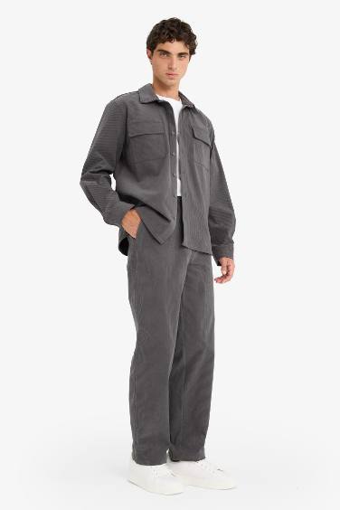 Wide Leg Corduroy Trousers