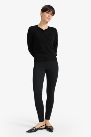 Леггинсы с завышенной талией с элементами складок