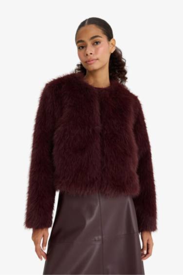 Regular Fit Kısa Suni Kürk