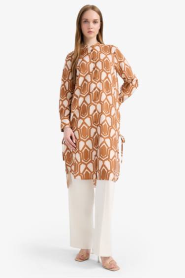 Regular Fit Printed Long Sleeve Tunic