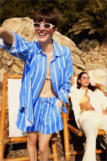 үлкен пішім Ұзын жеңді көйлек