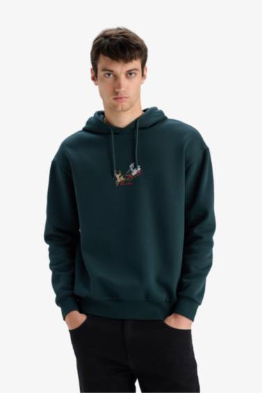 Rick and Morty Boxy Fit Hooded Back Printed Sweatshirt