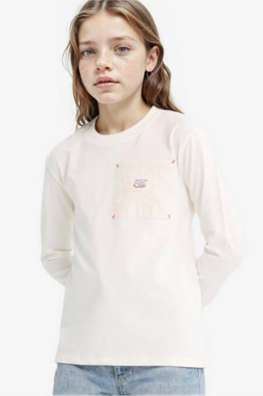 Girl Oversize Fit Crew Neck Slogan Printed T-Shirt