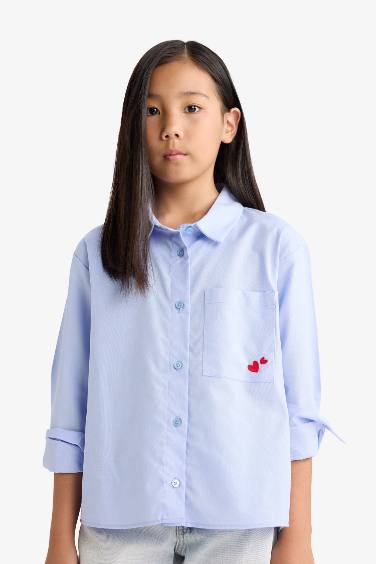 Chemise Oxford Oversize à manches longues pour fille