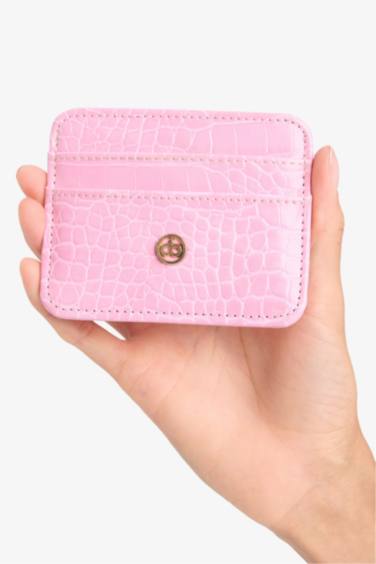 Woman Faux Leather Card Holder