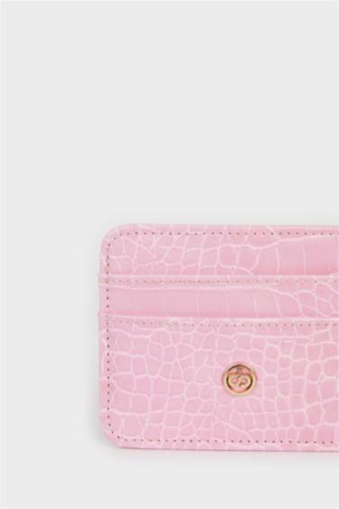 Woman Faux Leather Card Holder