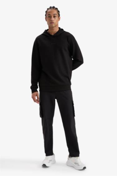 DeFactoFit Standart Fit Kargo Cepli Standart Paça Dokuma Sporcu Jogger
