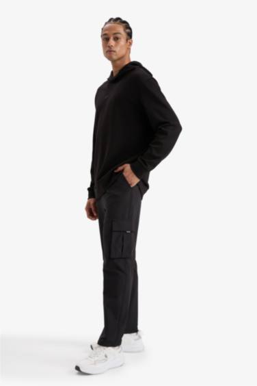DeFactoFit Standart Fit Kargo Cepli Standart Paça Dokuma Sporcu Jogger