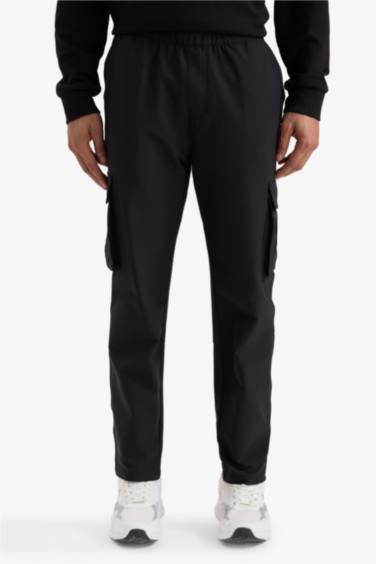 DeFactoFit Standart Fit Kargo Cepli Standart Paça Dokuma Sporcu Jogger
