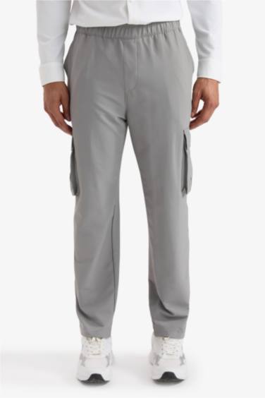 Standart Fit Kargo Cepli Standart Paça Dokuma Sporcu Jogger