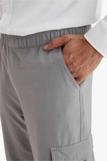 Standart Fit Kargo Cepli Standart Paça Dokuma Sporcu Jogger