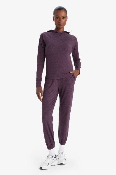 DeFactoFit Standard Fit Long Sleeve Hooded Sports Top