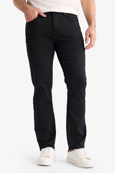 Sergio Regular Fit Normal Kalıp Normal Bel Boru Paça Siyah Jean Pantolon
