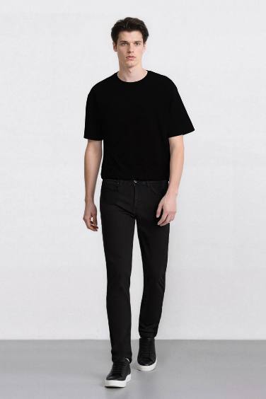 Sergio Regular Fit Normal Kalıp Normal Bel Boru Paça Siyah Jean Pantolon