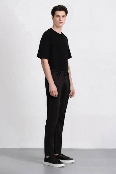 Sergio Regular Fit Normal Kalıp Normal Bel Boru Paça Siyah Jean Pantolon