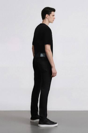 Sergio Regular Fit Normal Kalıp Normal Bel Boru Paça Siyah Jean Pantolon