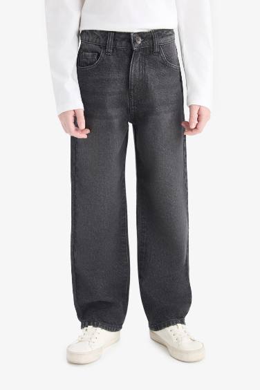 بنطرون جينز أولادي وايد ليج برجل عادي