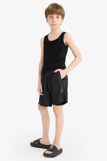 Boy Regular Fit Sports Printed Shorts