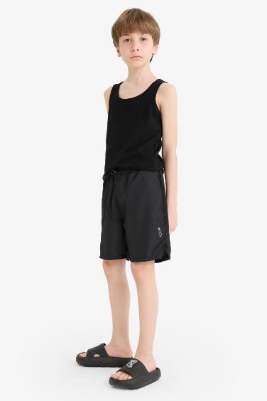 Boy Regular Fit Sports Printed Shorts