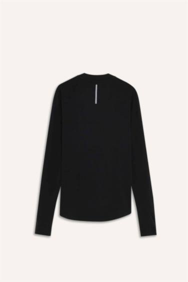 DeFactoFit Slim Fit Dar Kesim Dik Yaka Sporcu Uzun Kollu Body