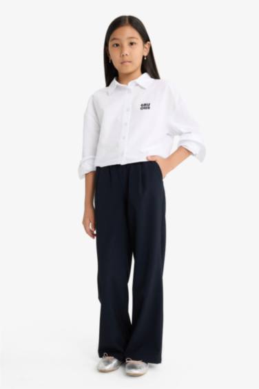 Girl Straight Wide Leg Trousers