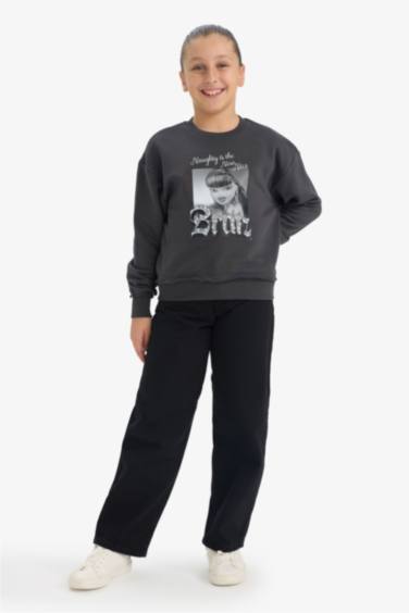 سويت شيرت اوفر سايز بياقة مستديرة