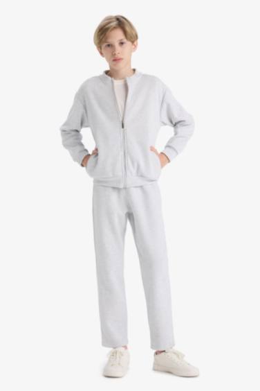 طقم اولادي جاكيت بومبر وسويت بانتس قصة عادية - قطعتين