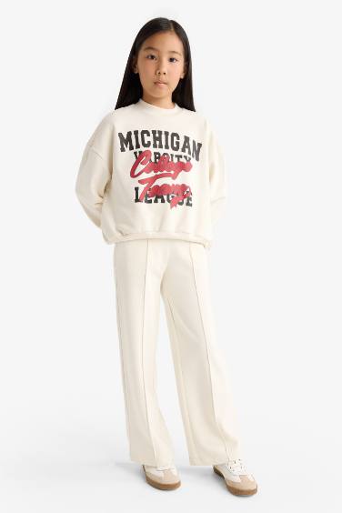 Girl Printed Sweatshirt Sweatpants 2 Piece Set