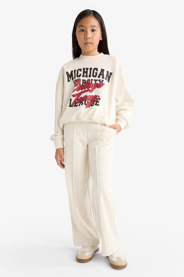 Girl Printed Sweatshirt Sweatpants 2 Piece Set