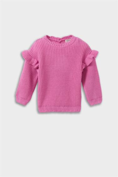 Baby Girl Regular Fit Crew Neck Pullover