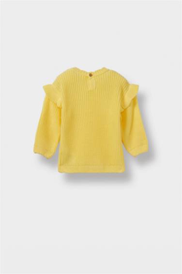 بلوز تريكو بيبي بناتي قصة عادية بياخة مستديرة