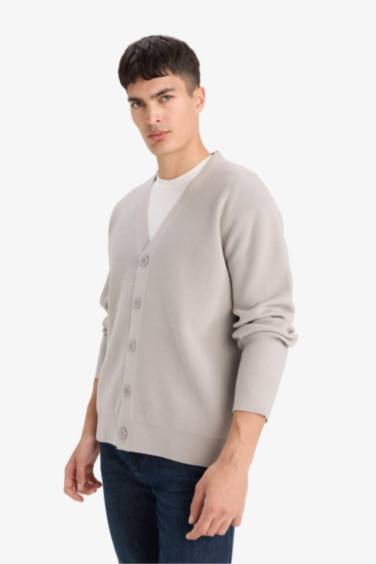 релакс пішімі v жаға Кардиган