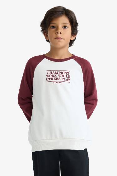 Boy Oversize Fit Embroidered Sweatshirt