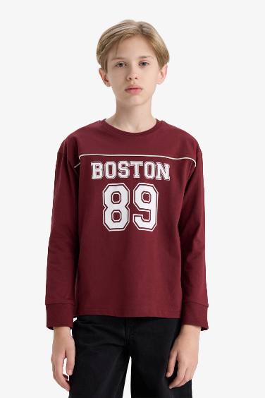 Boy Crew Neck Printed Long Sleeve T-Shirt