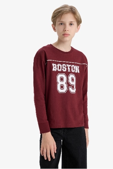 Boy Crew Neck Printed Long Sleeve T-Shirt