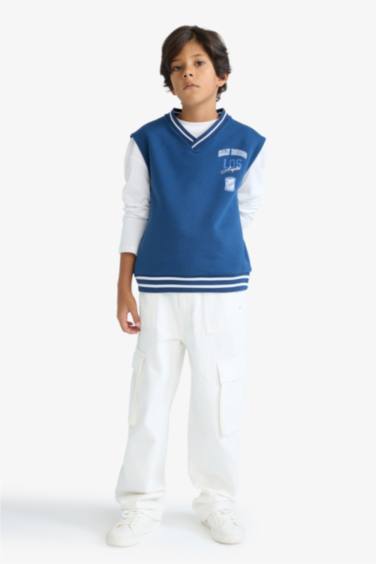 Boy Oversize Fit Printed Vest