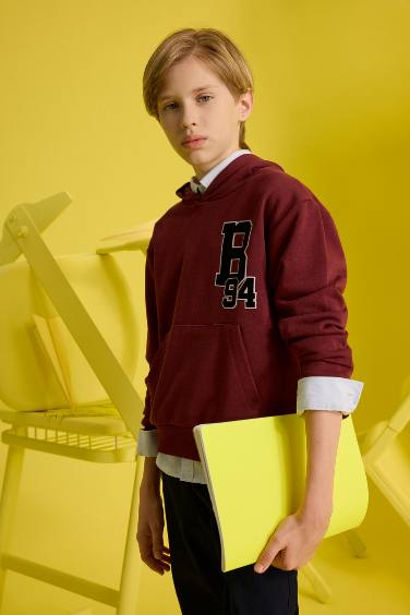 Sweat à capuche oversize imprimé pour garçon