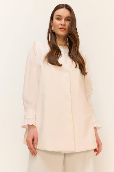 Regular Fit Poplin Long Sleeve Tunic