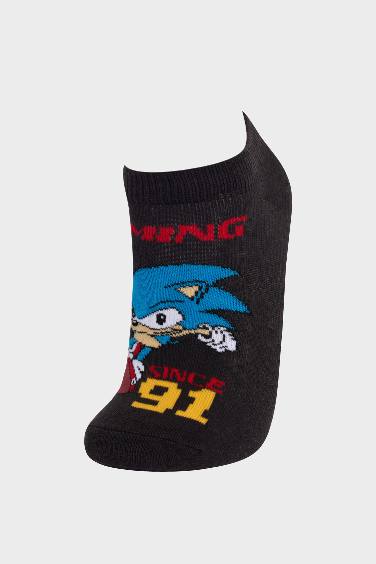 Erkek Çocuk Sonic The Hedgedog: Modern 3'lü Pamuklu Patik Çorap