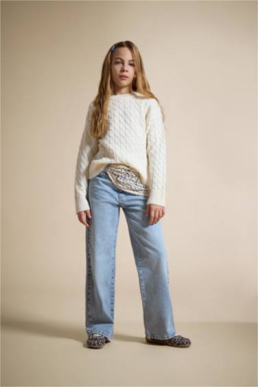 Girl Regular Fit Crew Neck Pullover